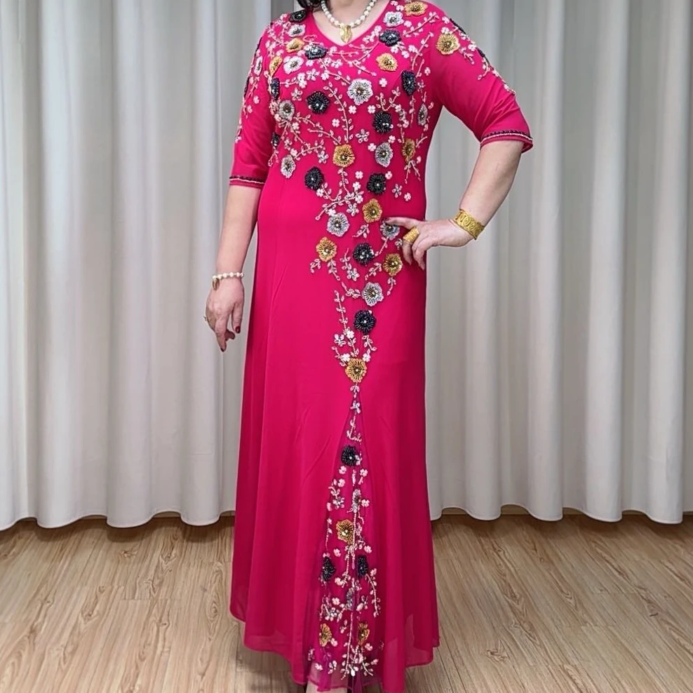 新款时尚晚礼服显瘦气质洋气修身民族风高贵晚礼服