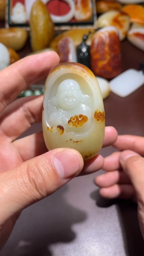 未镶嵌和田玉把件秋**…和田玉