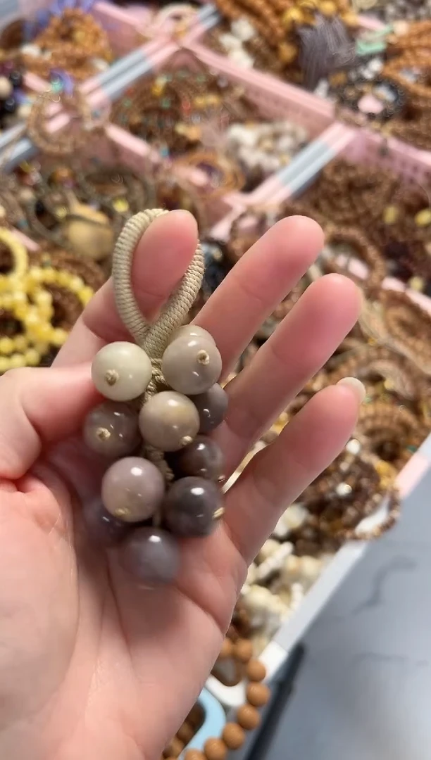 手串菩提根/象牙果菩提根紫葡萄手捻 14mm