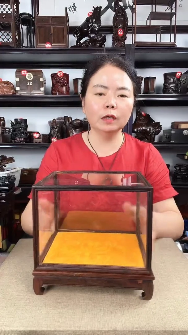 木玻璃罩2号老李红木工艺品
