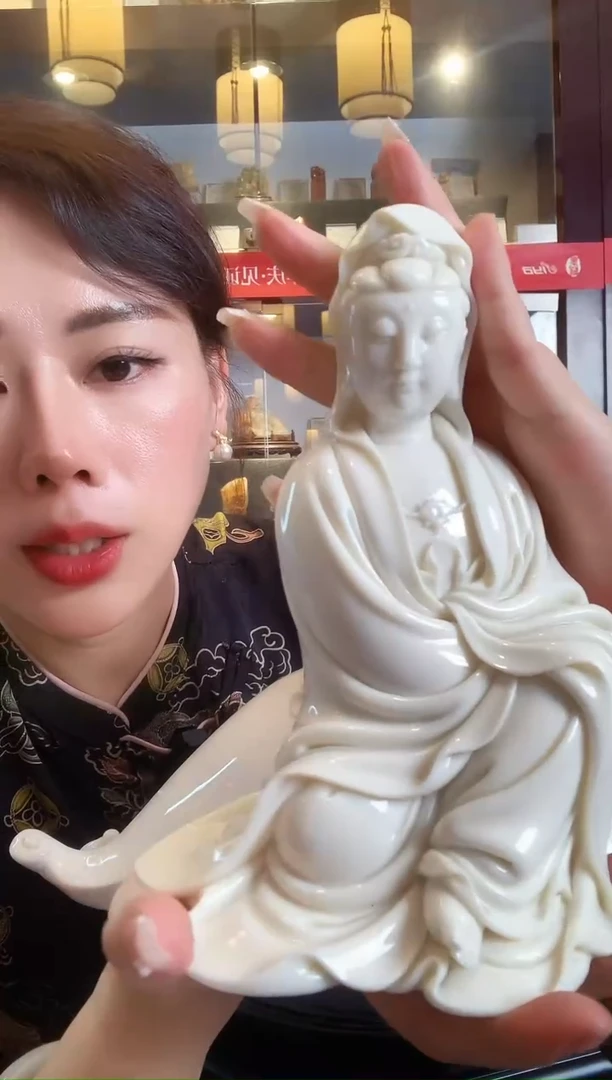 披座观音 德化白瓷