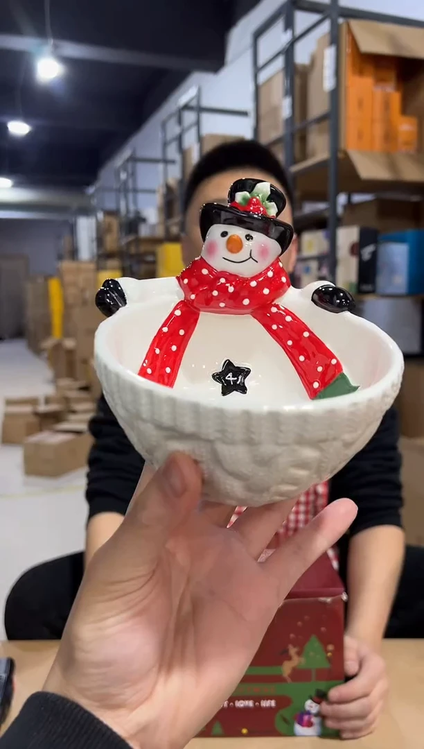 【闪购商品】杯陶瓷原盒雪人碗