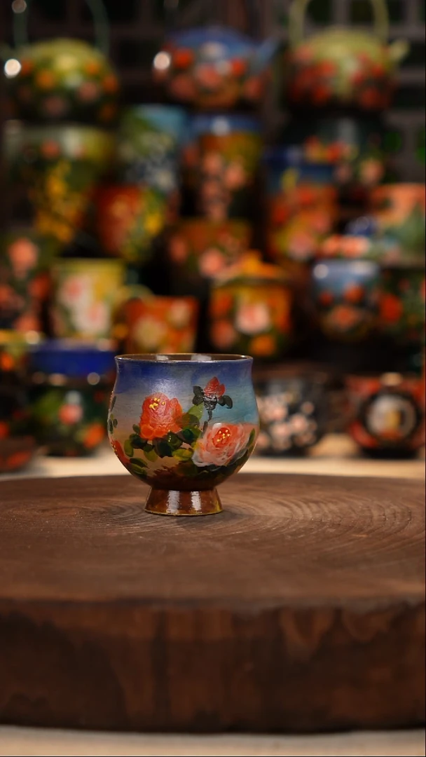 油画  釉下彩   杯子