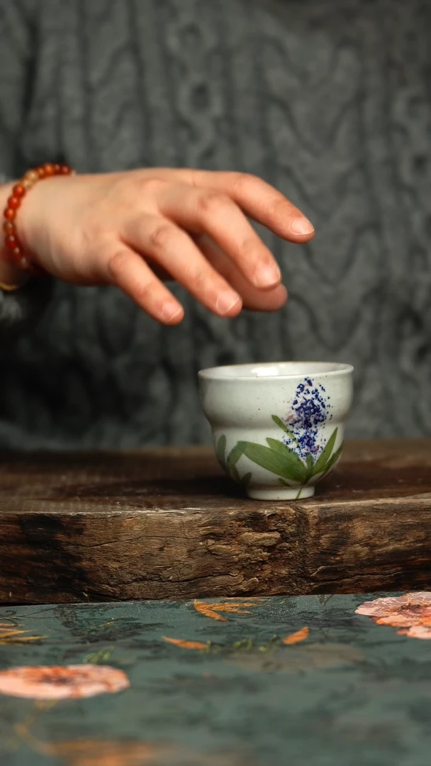 【闪购商品】杯釉下彩手工手绘同款陶器
