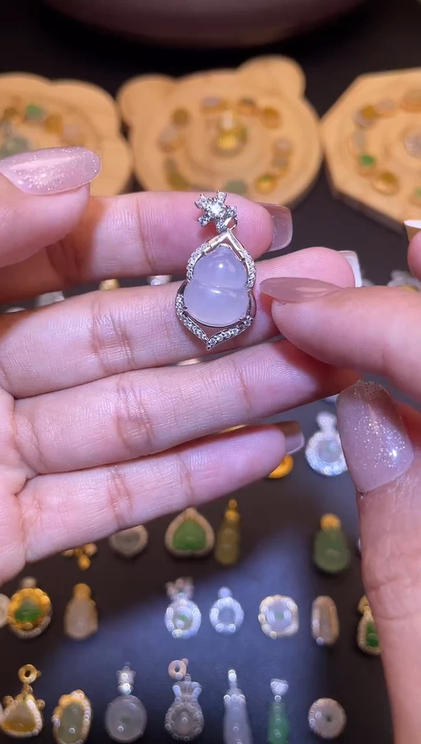 吊坠(不含链)银S925镶嵌翡翠1