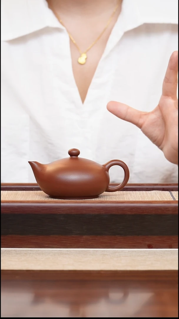 紫泥凤雏130cc宜兴手工紫砂壶