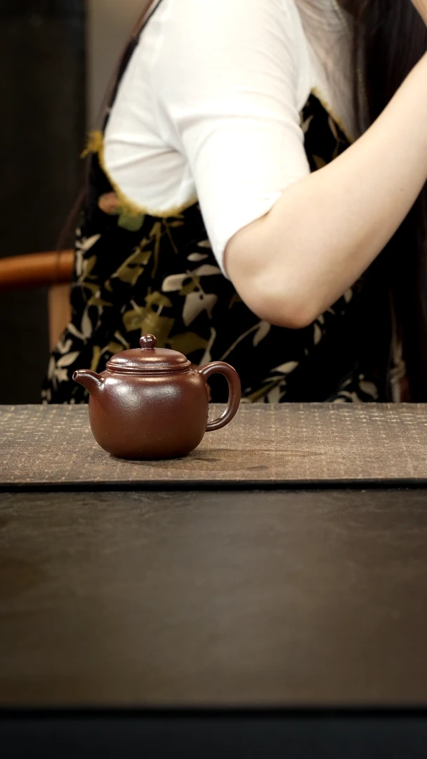 茶壶紫砂火*魔柴烧匏尊壶150cc老紫泥