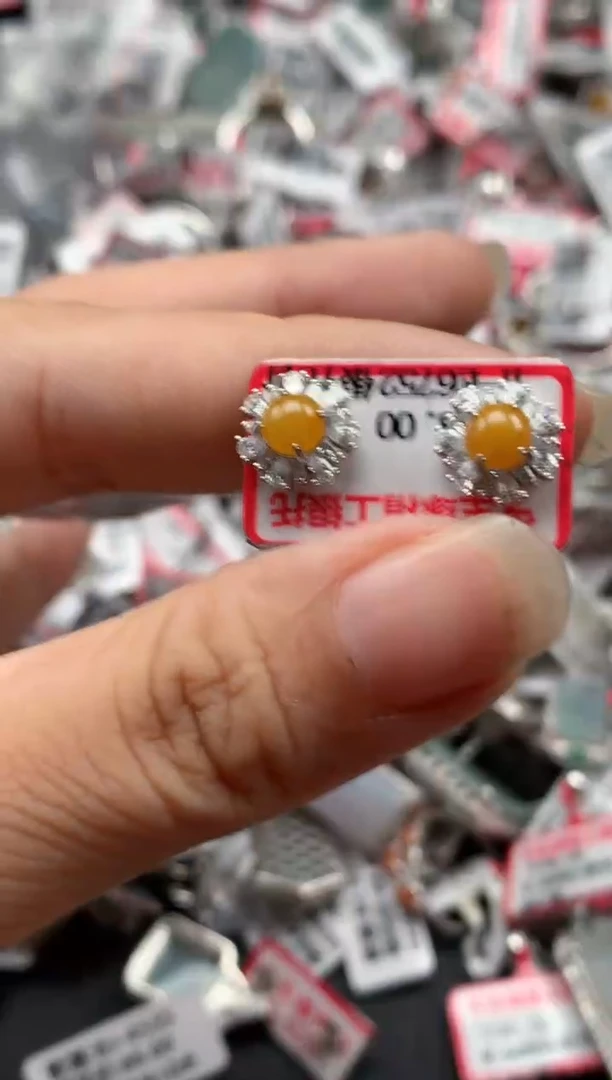 银S925镶嵌戒指翡翠天然A货缅甸翡翠