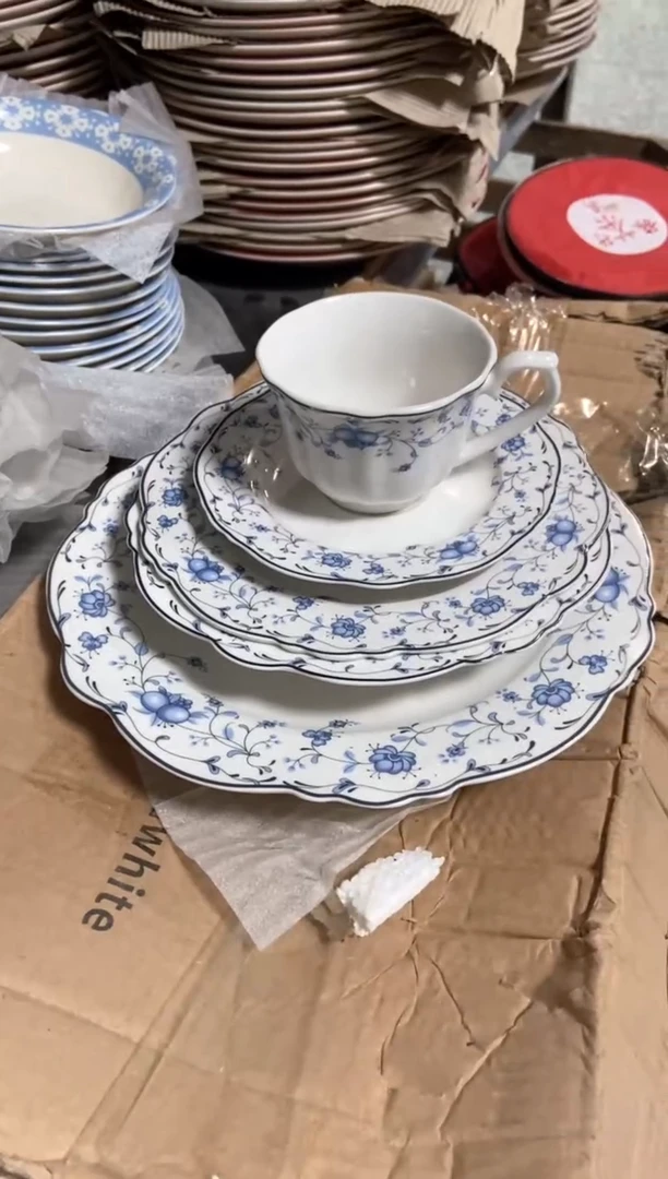 【闪购商品】瓷片陶瓷原单CC599餐具五件套