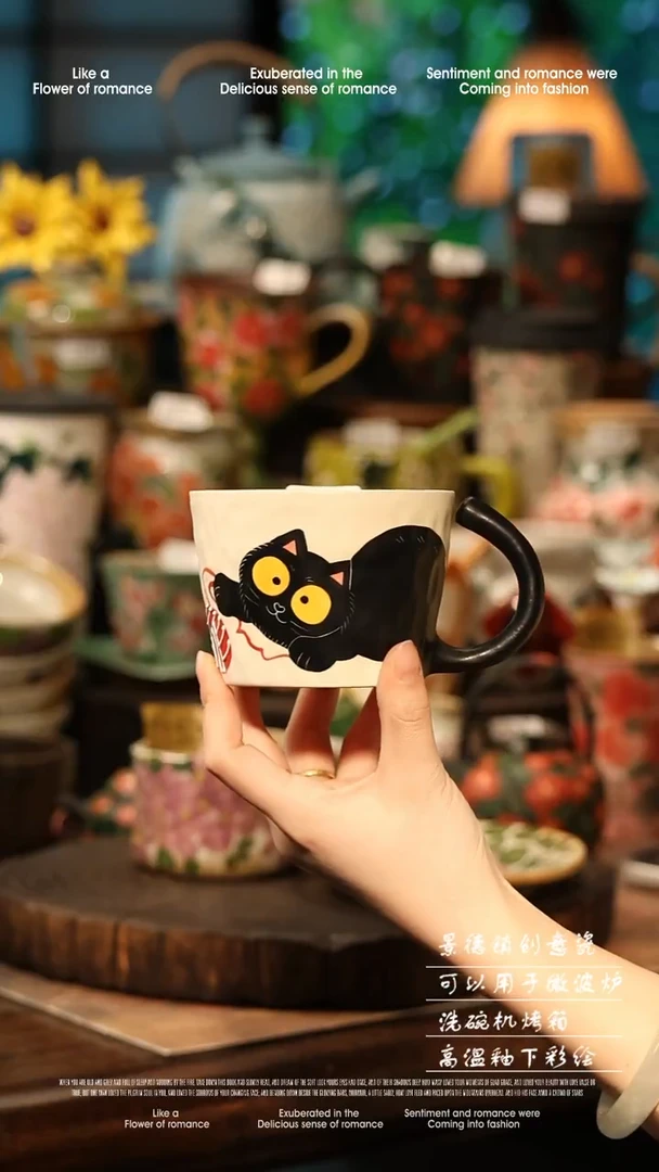 陶瓷景德镇高温釉下彩手工手绘款式@A0763@