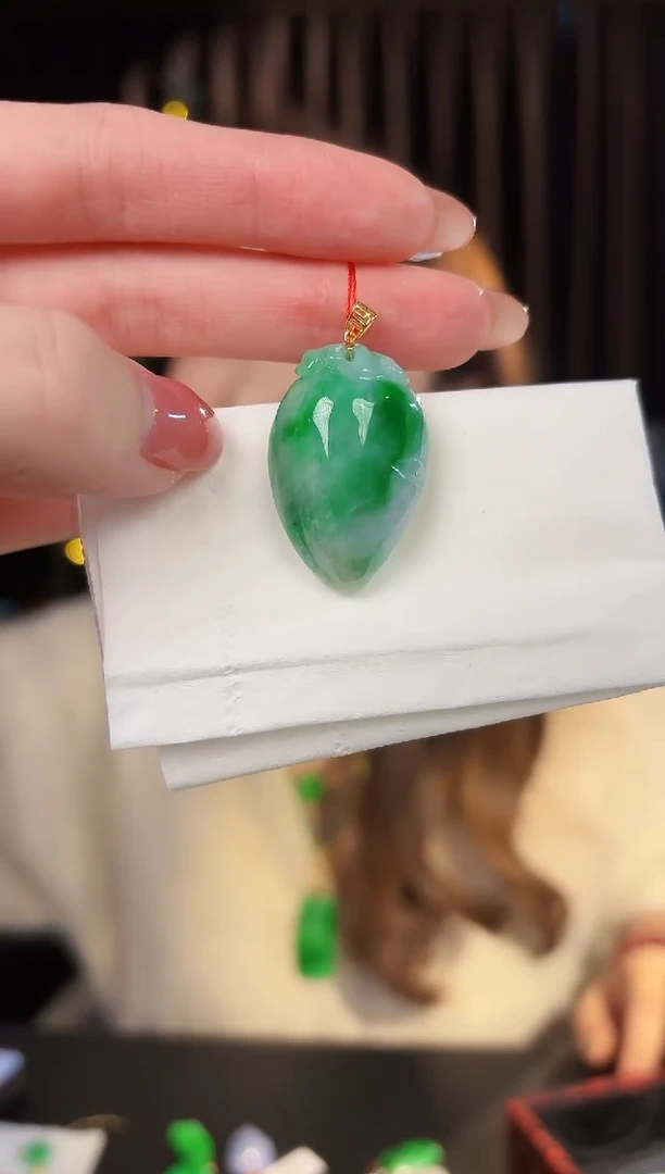 【闪购商品】翡翠颈饰18K金镶嵌缅料A货/支持复检/一件