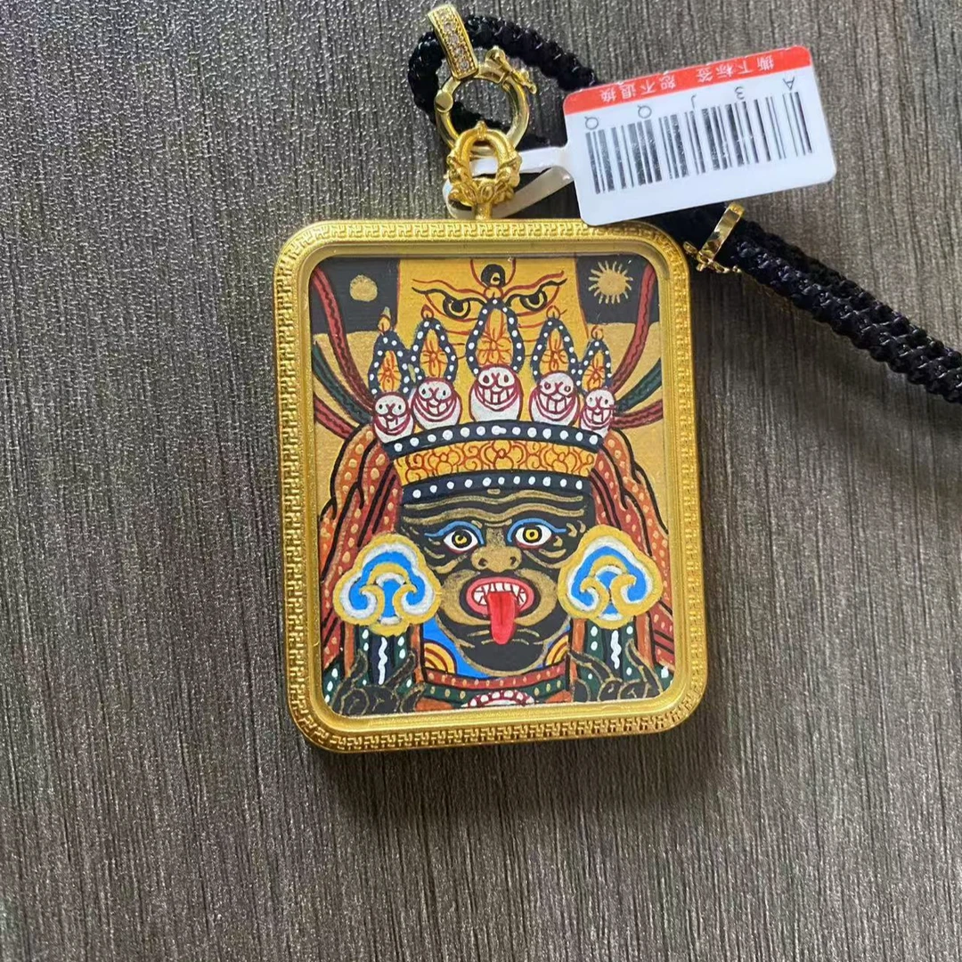 非金属布艺吊坠 热贡西藏真品唐卡手工扎基拉姆（A3JQQ）