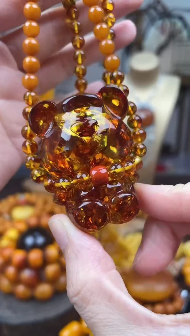 未镶嵌琥珀裸石（微瑕）首饰 假1赔4 （多样性发货1件