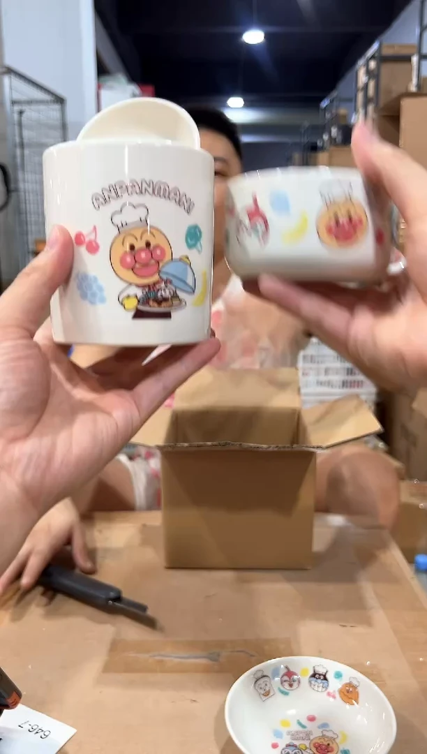 瓷片面包超人餐具4件套