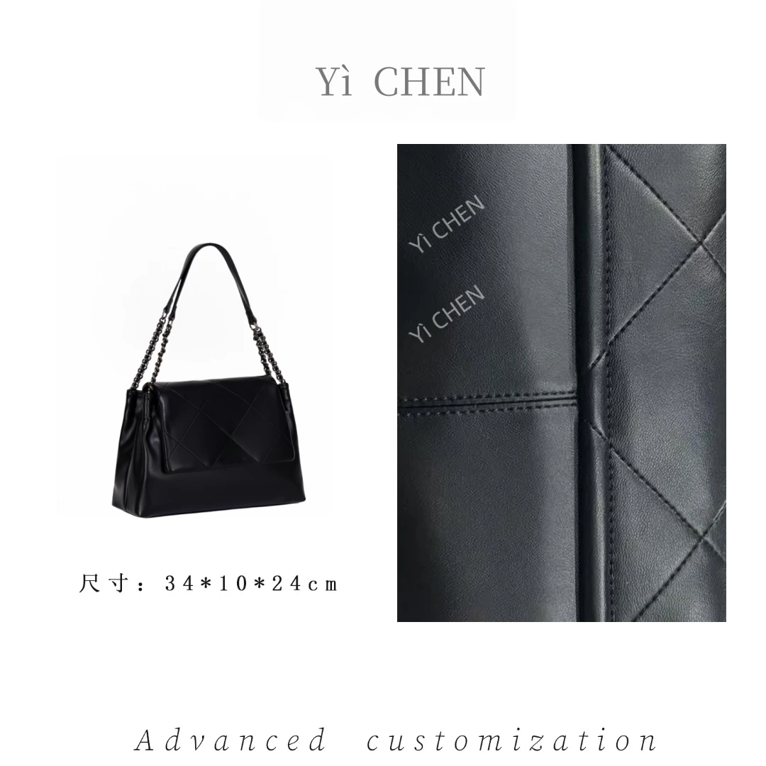 【Yì CHEN】GQ-17761-黑色简约时尚女士新款轻奢单肩斜跨包