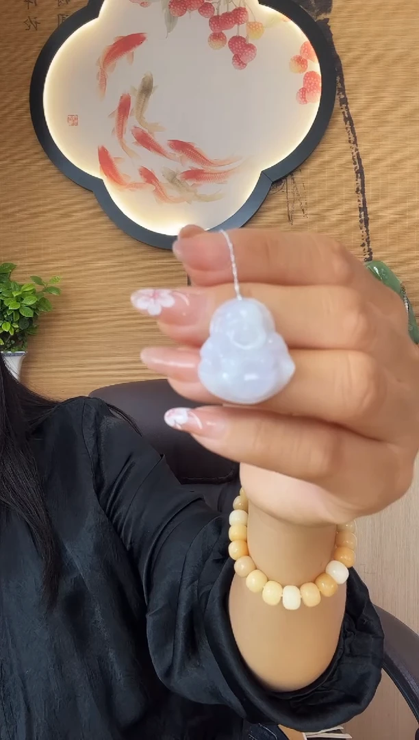 吊坠(不含链)未镶嵌翡翠天然翡翠佛飘紫