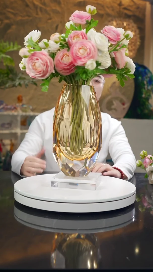 手工艺品琉璃琥珀切面花器