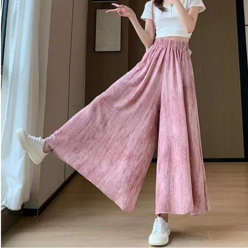 夏新款女装扎染显瘦裤裙微胖大码-8041