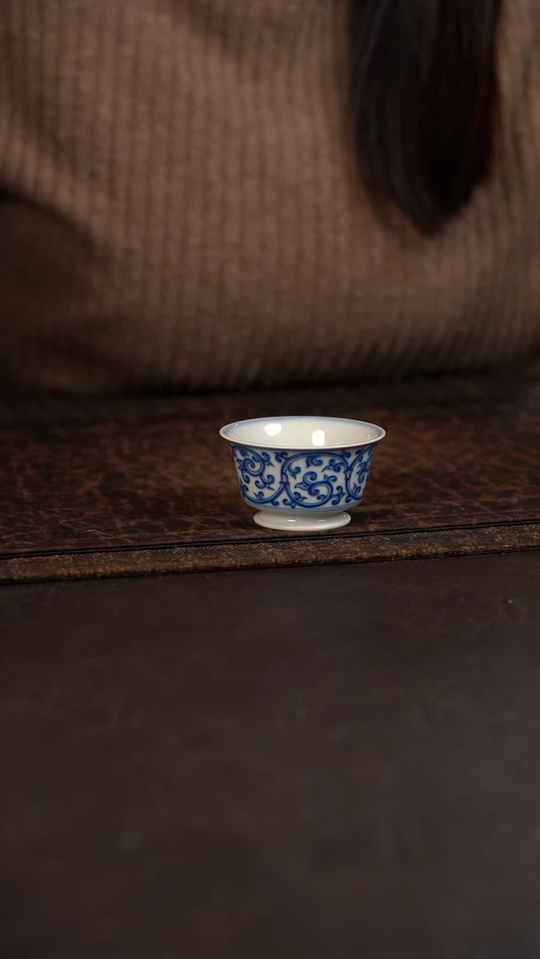 【闪购商品】杯聚澜堂仿明缠枝马蹄杯