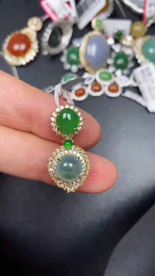 银S925镶嵌戒指翡翠1270