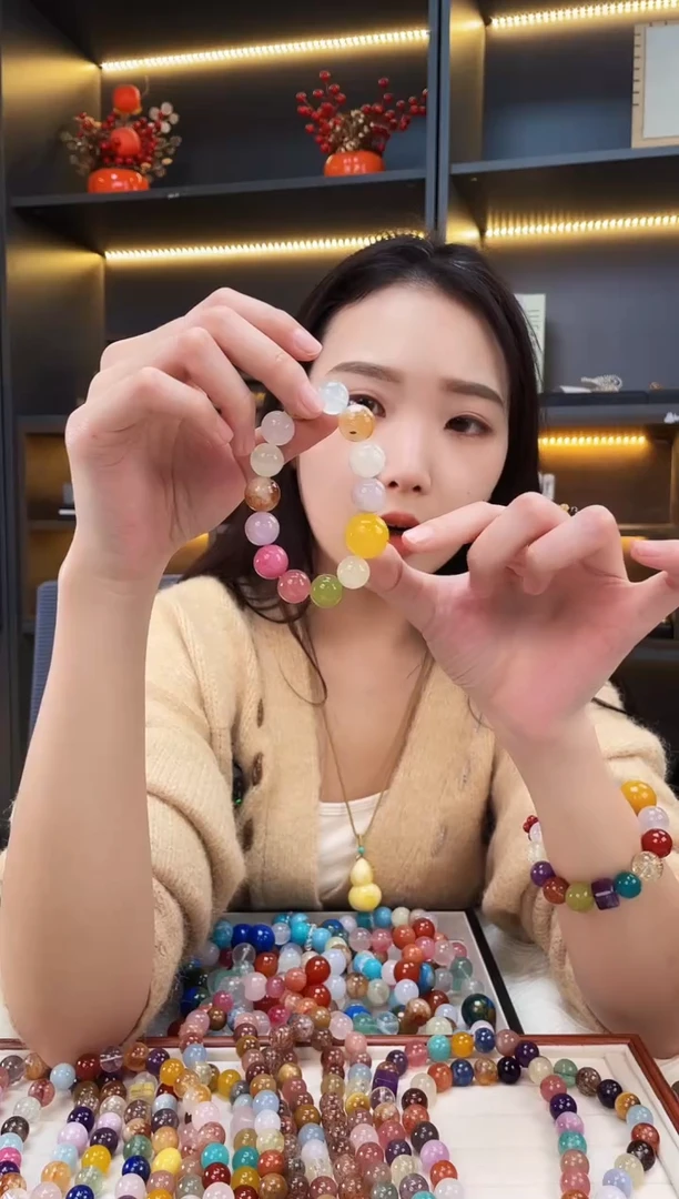 未镶嵌手链水晶蜜蜡多宝手串