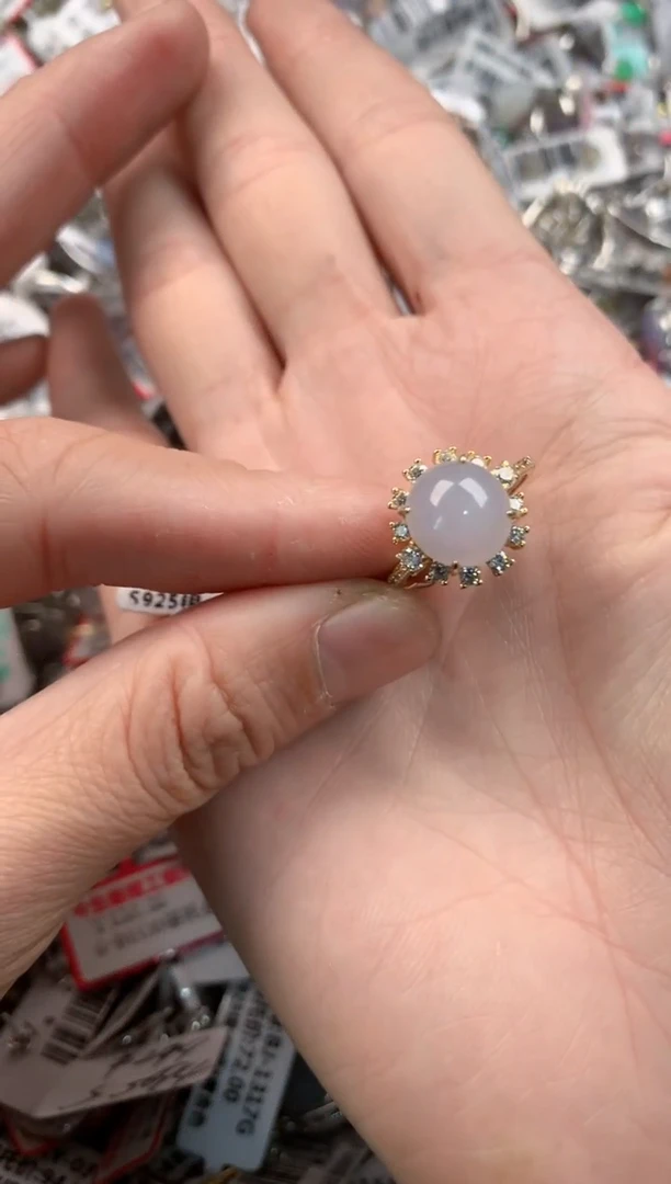 银S925镶嵌戒指翡翠9999             7