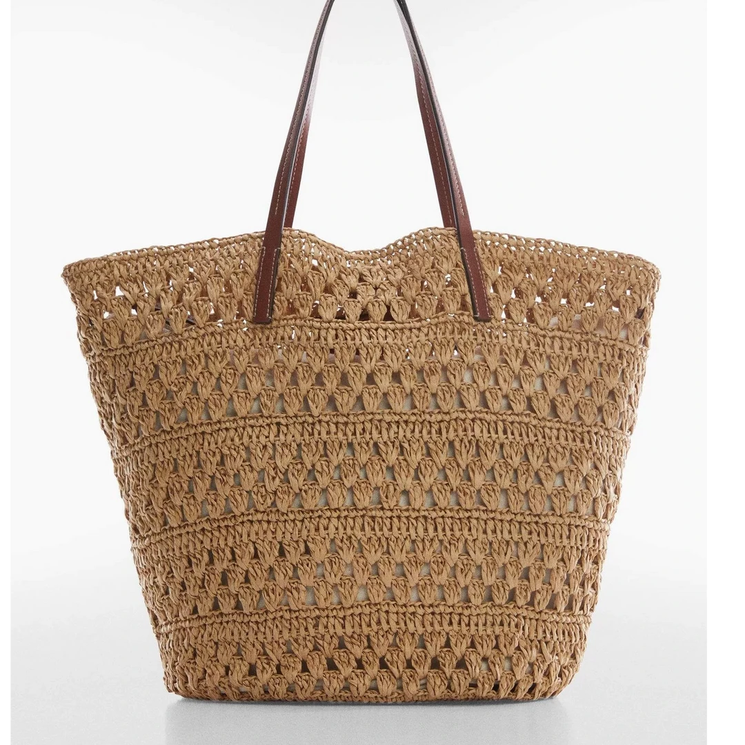 花棱草镂空草编包时尚海滩编织单肩休闲百搭环保编制夏季女士