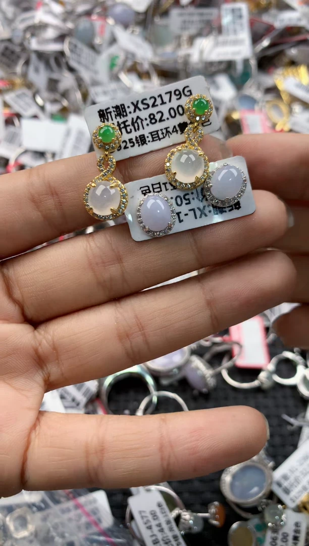 银S925镶嵌戒指翡翠171717----6