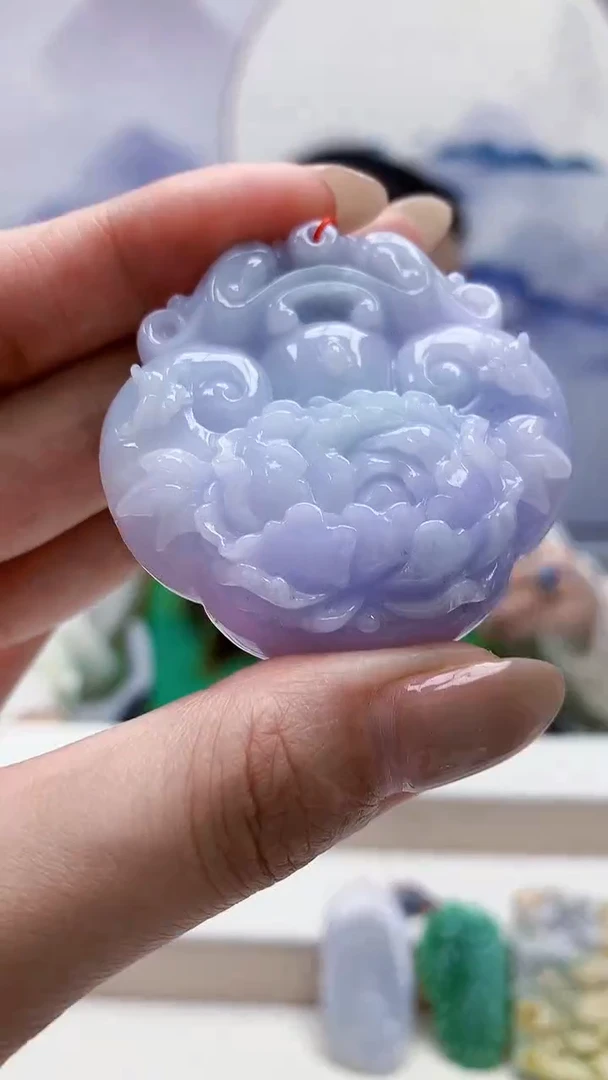 未镶嵌定制翡翠4852MM-毛货挂件7