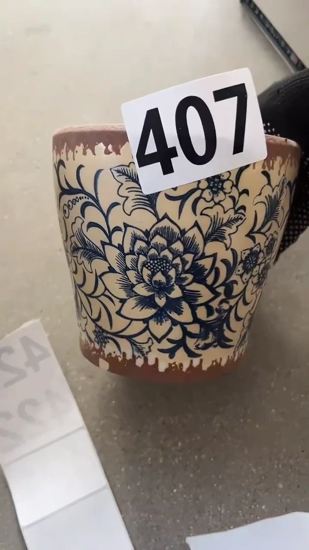 【闪购商品】陶瓷微瑕花盆高13cm内口12cm