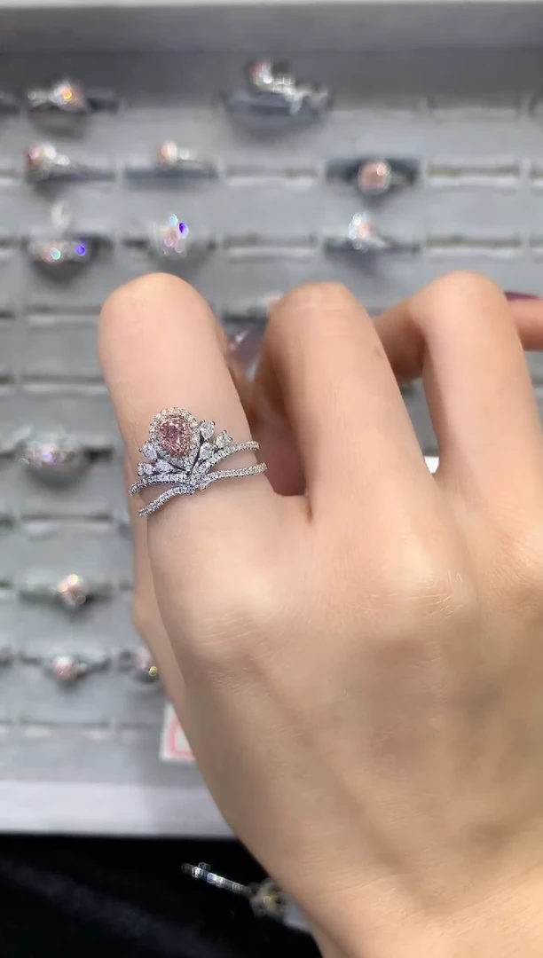 戒指18K金镶嵌钻石美成甄选CY024