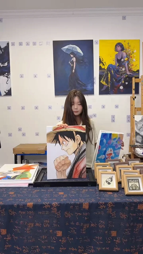 丙烯画R**n海贼王路飞丙烯画s