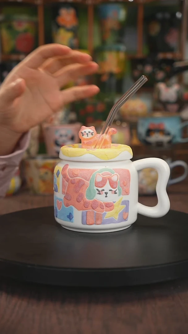 杯子手绘釉下彩