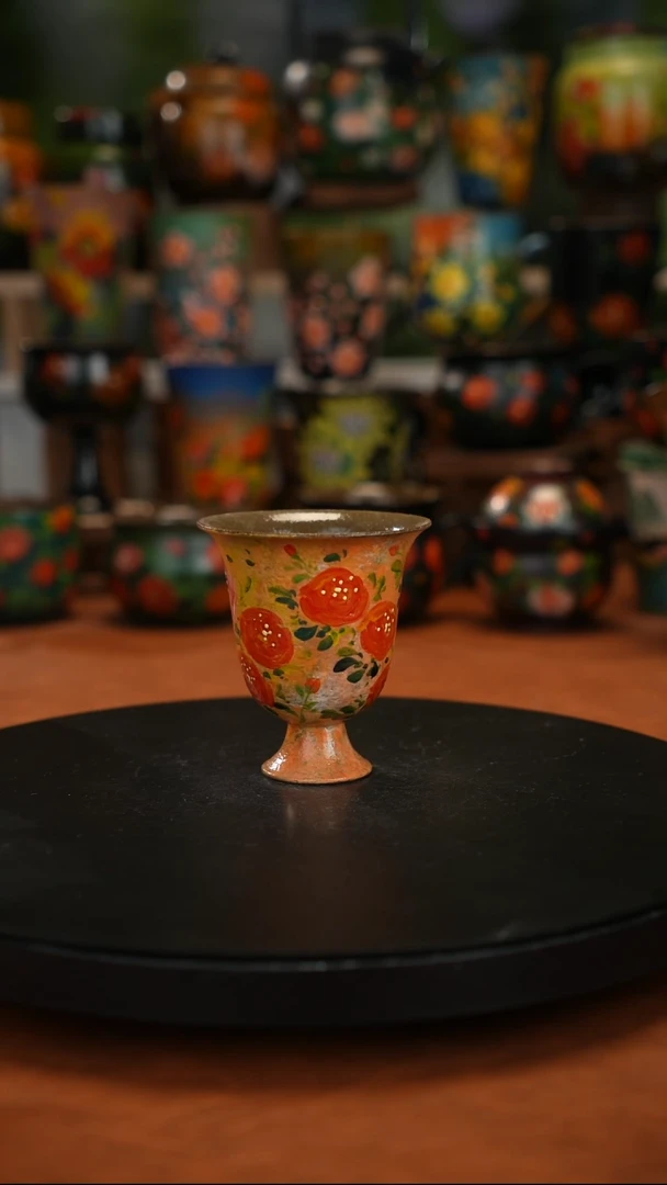 紫砂油画釉下彩手绘