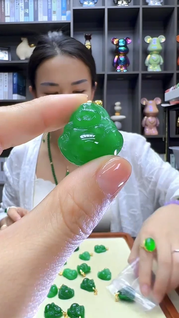 翡翠14K金镶嵌颈饰丹丹diy劲饰