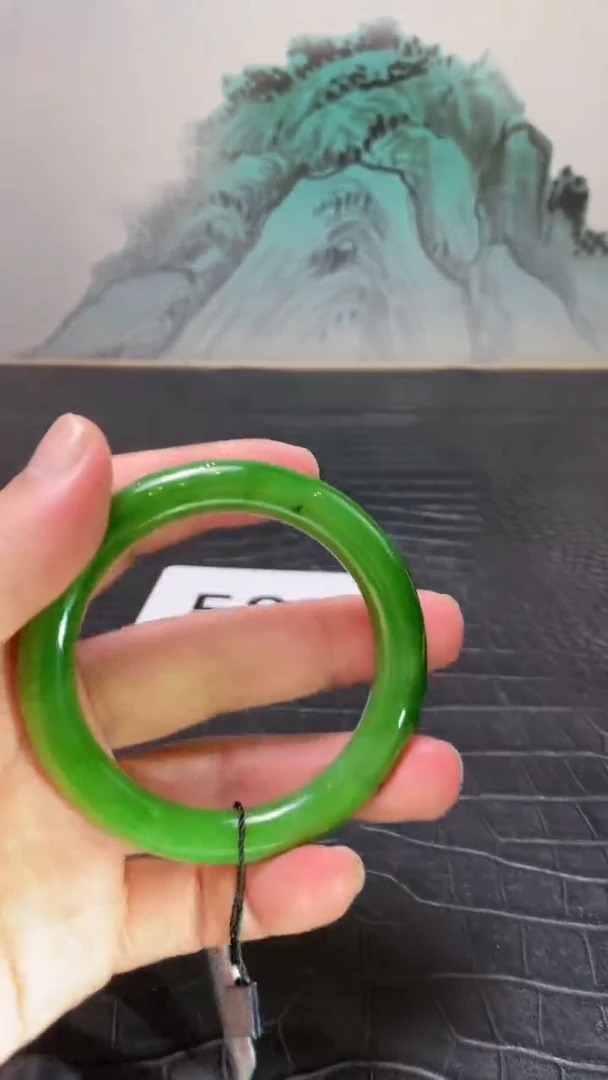 未镶嵌手镯和田玉（碧玉）茵*58+