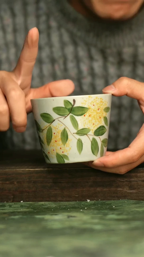 陶瓷青诗集手工手绘瓷器