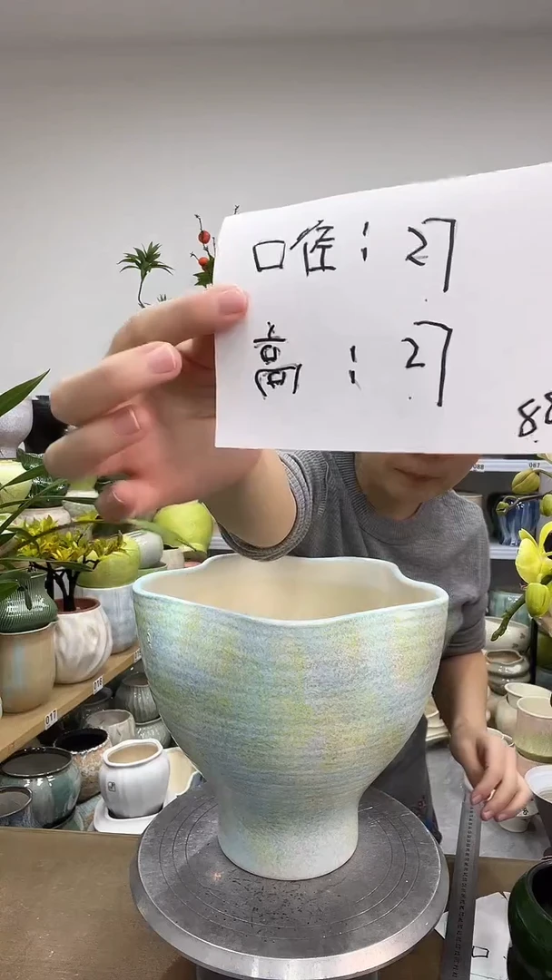 11.25陶瓷花盆直播链接高  27   .   口27