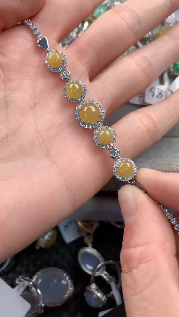 银S925镶嵌戒指翡翠44-----9