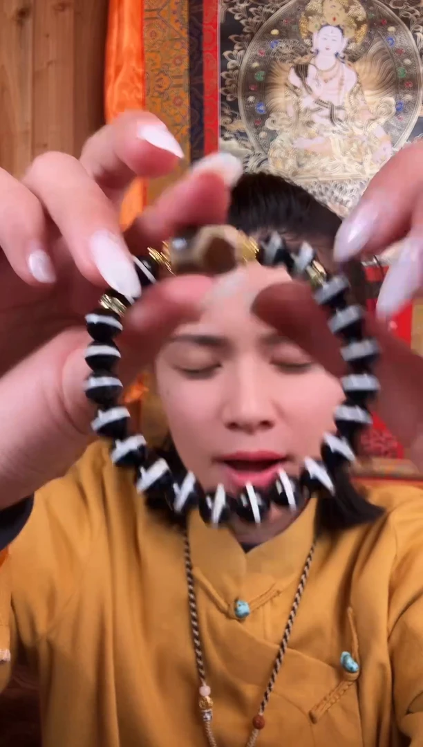 铁合金花岗石藏式风格珠串