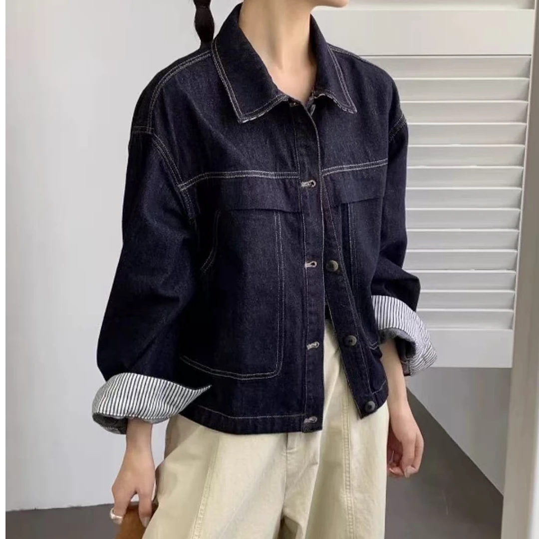 【海南珍珍】新品韩版百搭牛仔外套 6912
