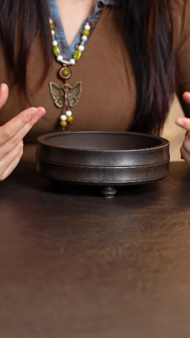 紫砂茶盘三足竹节