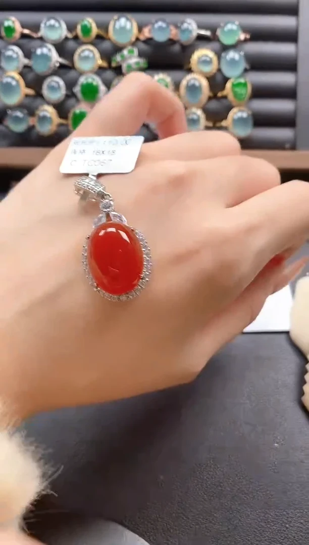 银S925镶嵌戒指玛瑙/玉髓5151-15