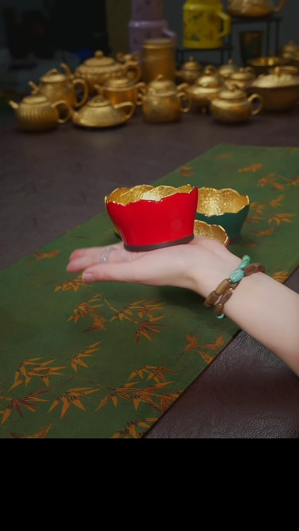 茶杯紫砂【宜景窑松大唐风华系列】红色