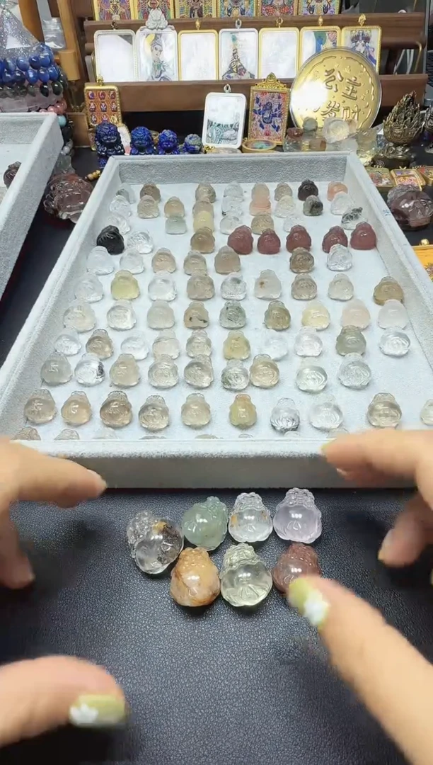 水晶珠宝半成品未镶嵌水晶吊坠