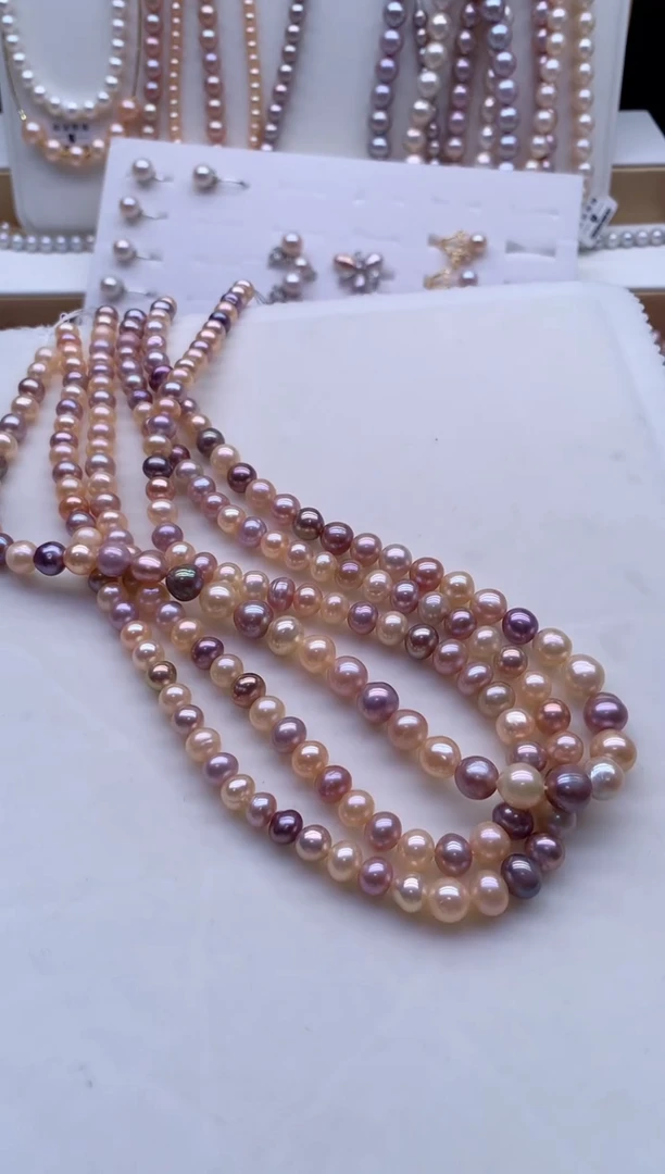 未镶嵌淡水珍珠裸珠无扣头多样性发其一，非无暇