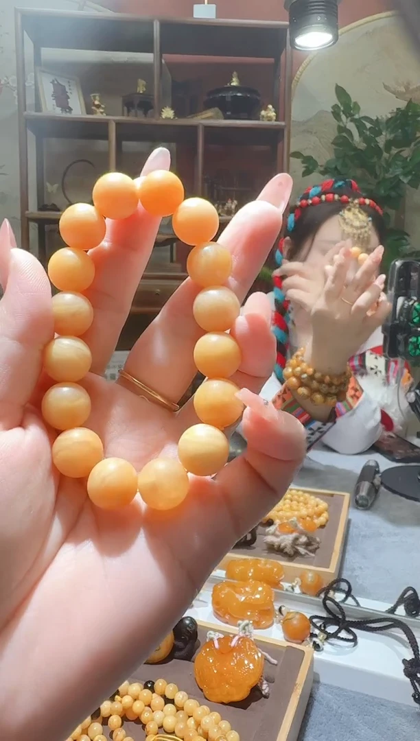 蜜蜡颈饰未镶嵌1398天然蜜蜡珠宝奇石全都保真