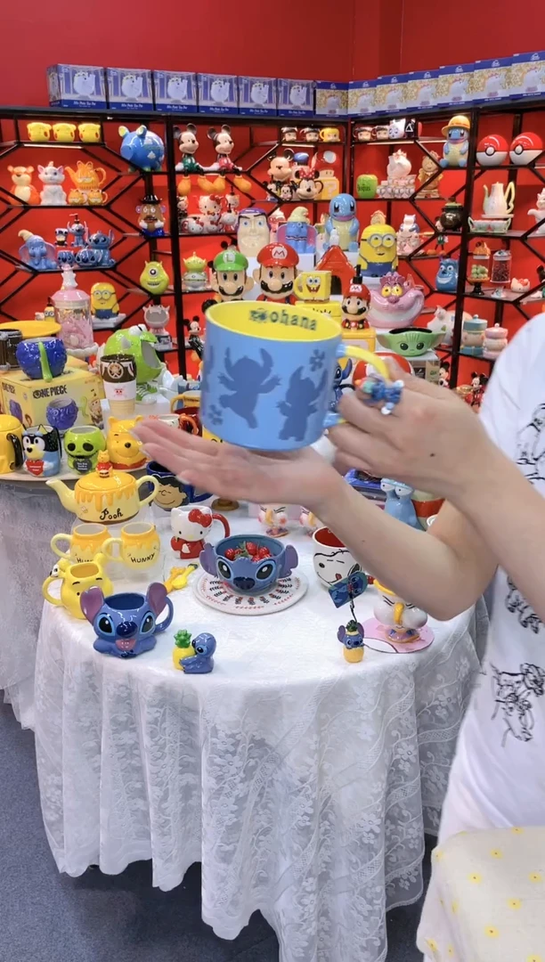 【闪购商品】1@@陶瓷杯史迪仔杯子