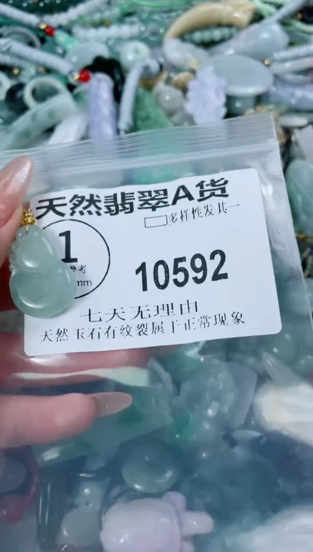 翡翠未镶嵌颈饰10592