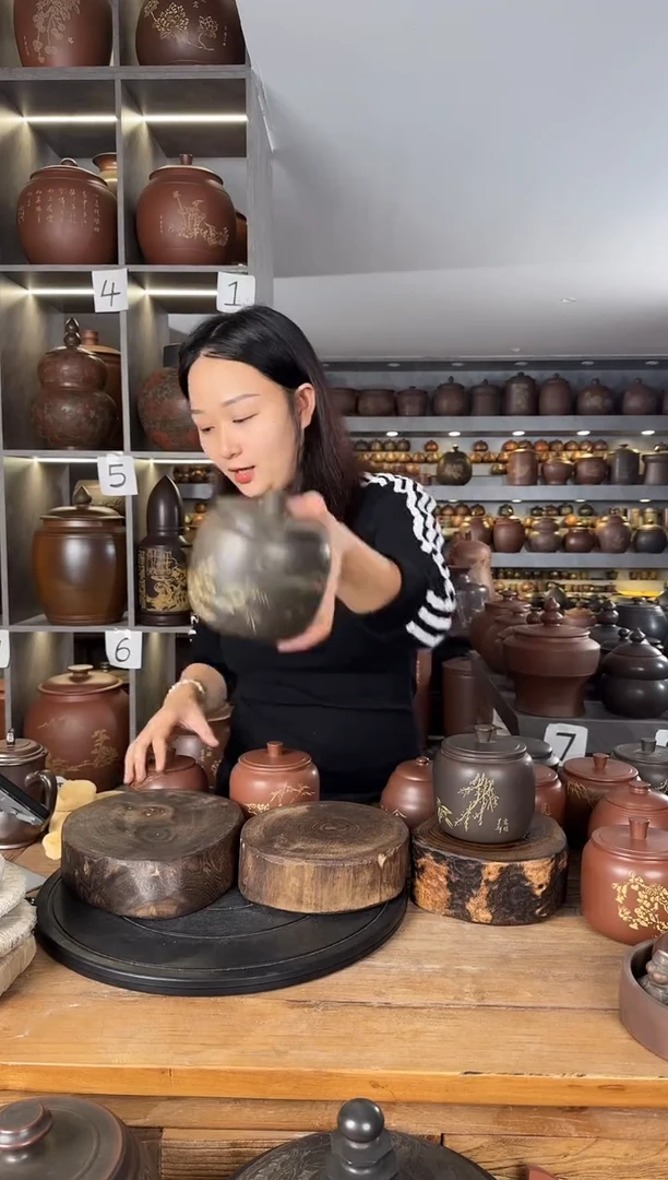 @****n本陶手作3两存茶罐
